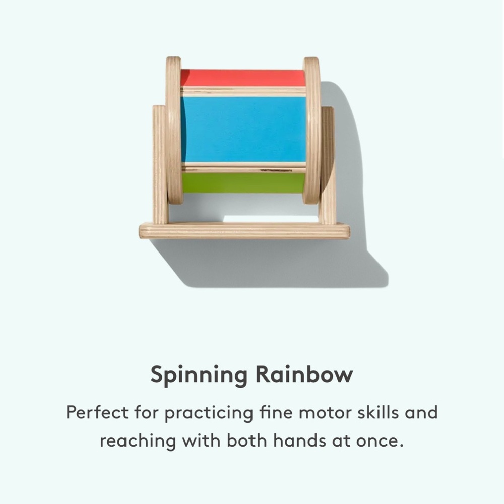 Spinning Rainbow Wooden Activity Toy - Multicolor